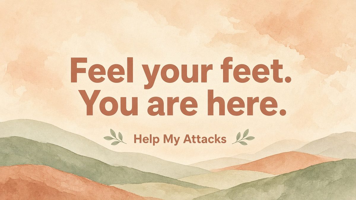 Feet pressed into the floor for panic attack grounding