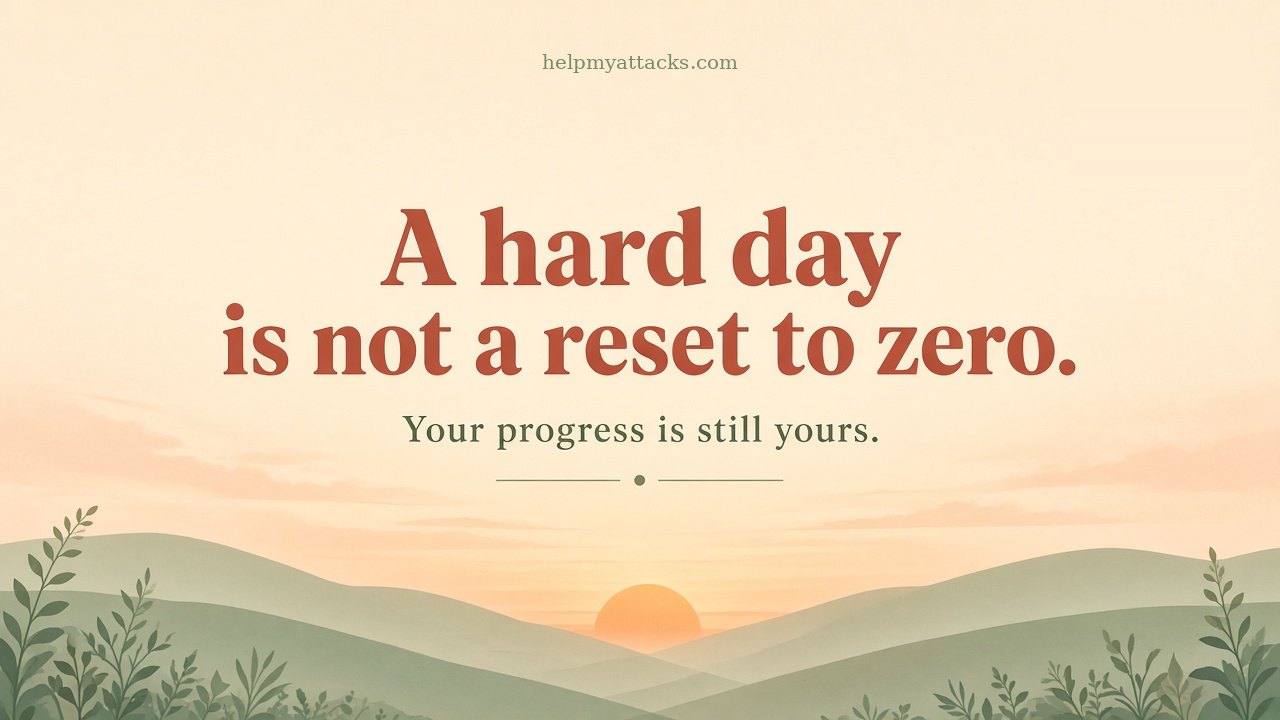 A hard day is not a reset to zero. Your progress is still yours.