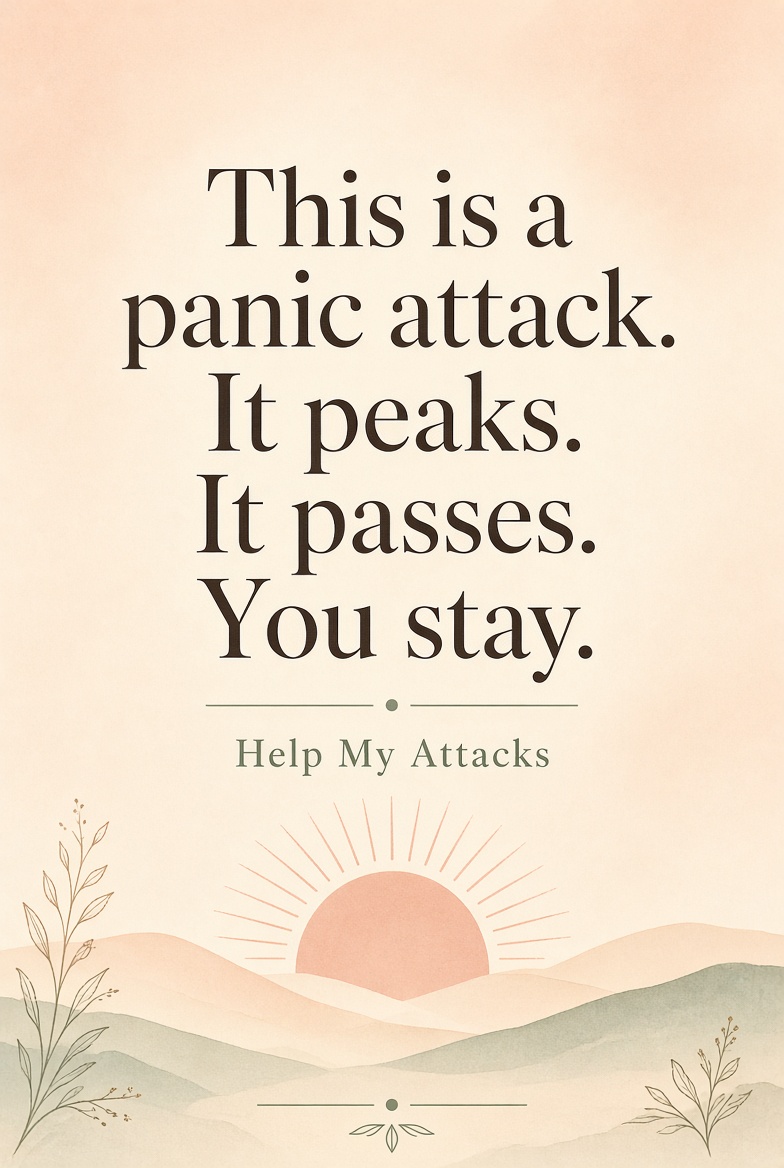 This is a panic attack. It peaks. It passes. You stay.