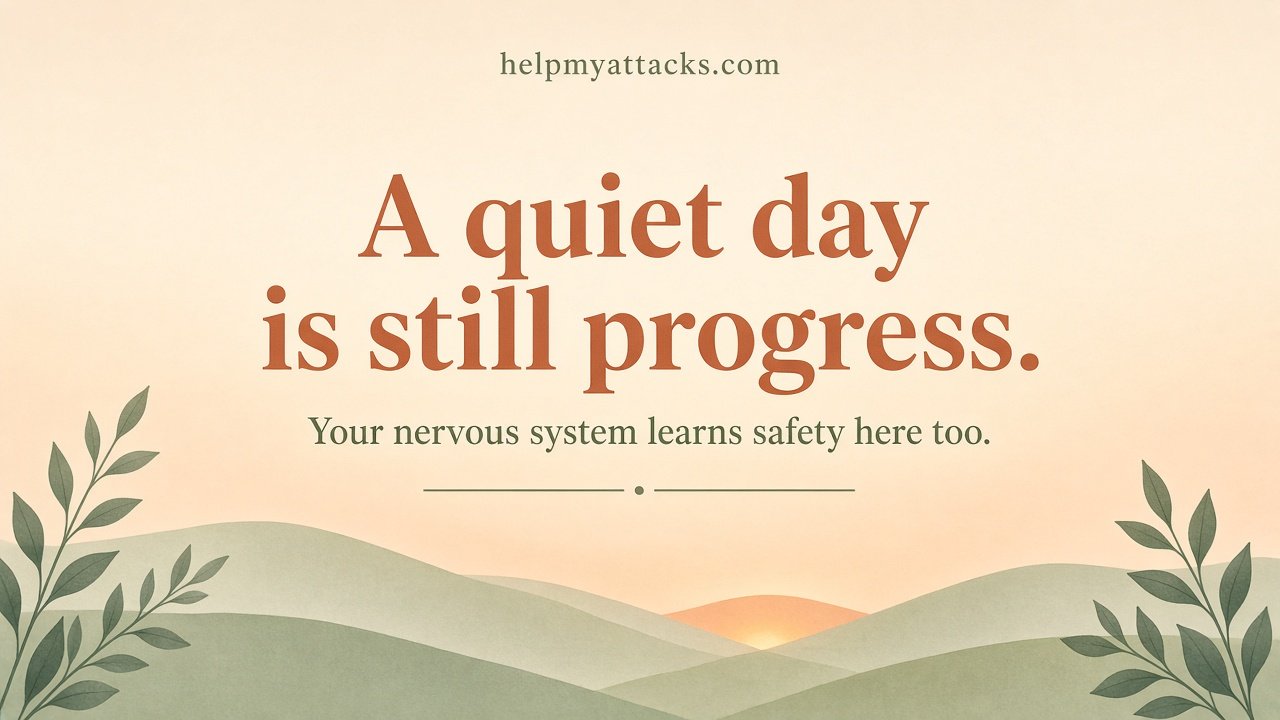 A quiet day is still progress. Your nervous system learns safety here too.